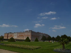 Hampton Court Palace from the gardens